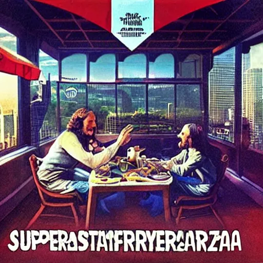 Image similar to Supertramp Breakfast in America, Realistic, HDR, Album Cover