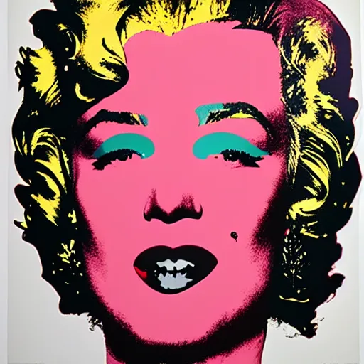 Prompt: an andy warhol print of the face of a person named doobani contri