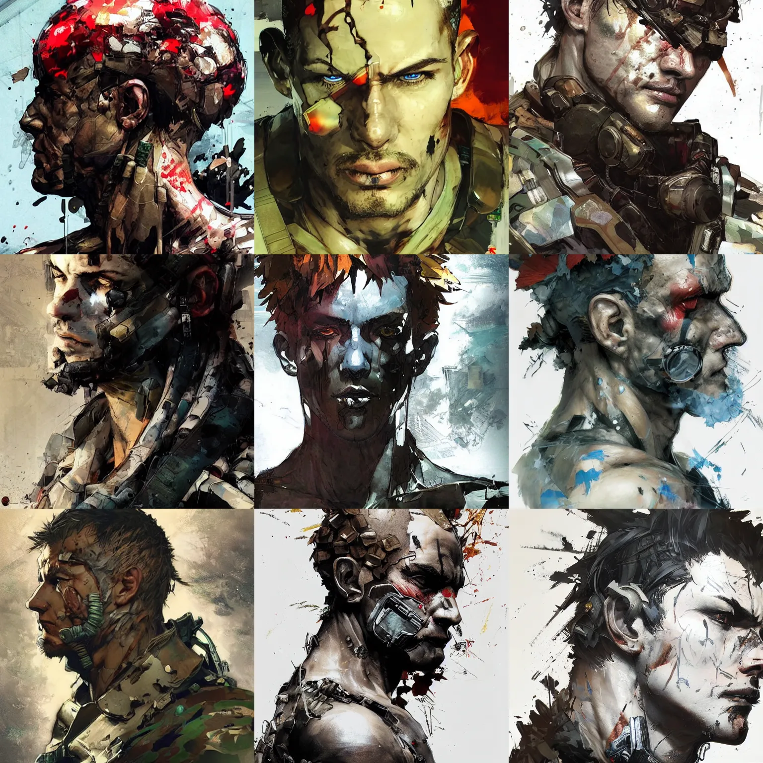 Prompt: a beautiful side portrait of an infected soldier. a big mushroom emerges from his head. art by yoji shinkawa and sandra chevrier, trending on artstation, award - winning, perfect composition.