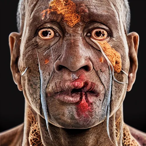 Image similar to portrait of worldwide diseases if they're was a human, 8k, highly detailed, photography,