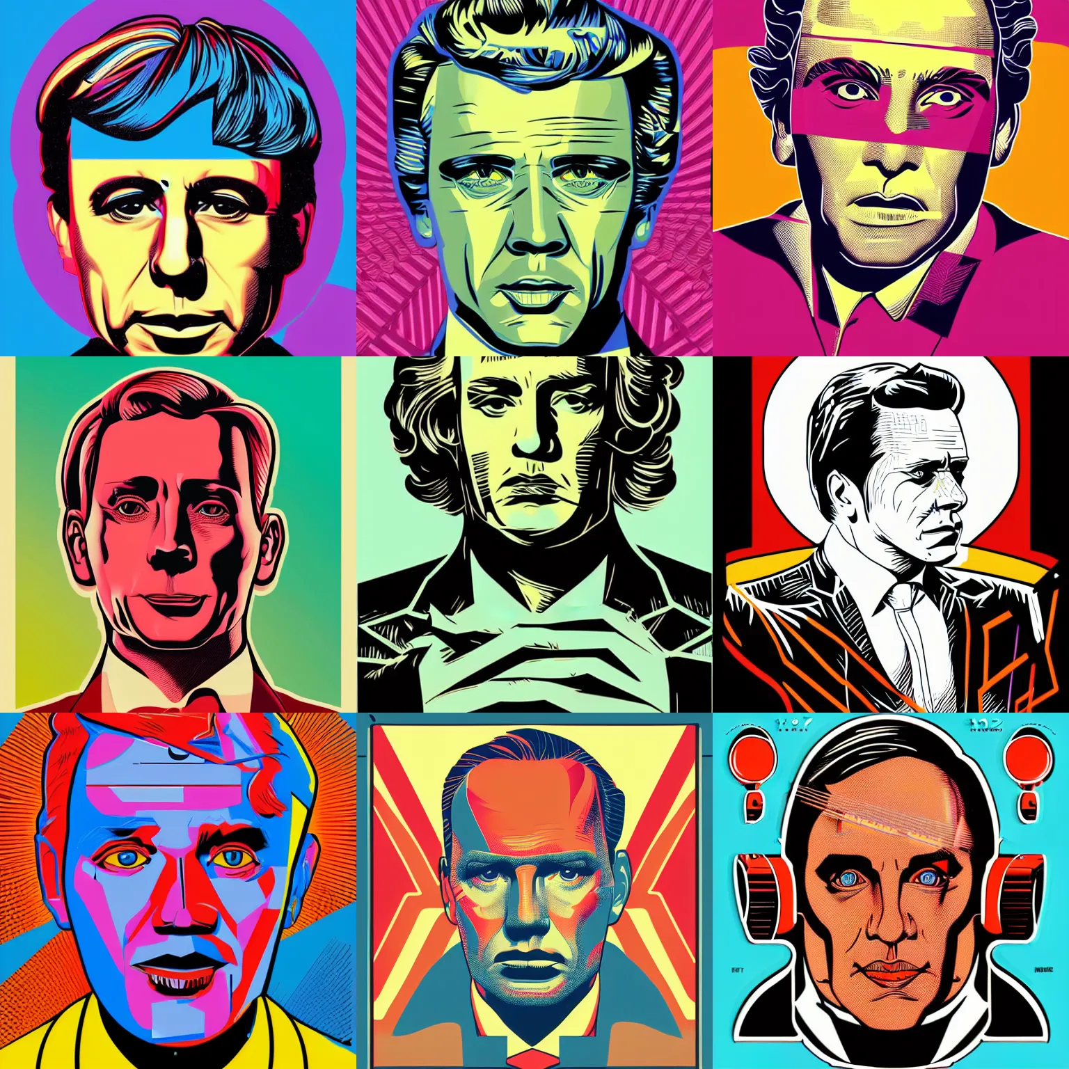 Prompt: symmetric!! portrait of francois!!! legault!!! in 2 0 2 0, francois! legault! retro futurist illustration portrait art by butcher billy, sticker, colorful, precise illustration, highly detailed, simple, smooth and clean vector curves, no jagged lines, vector art, smooth andy warhol style