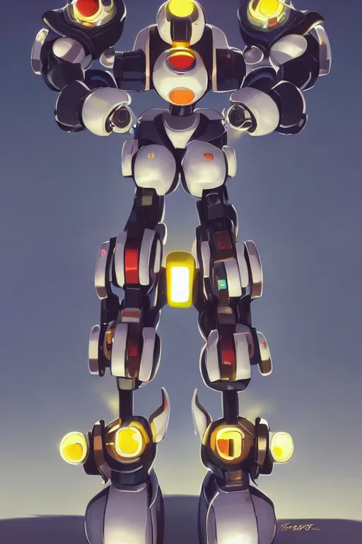 Image similar to metabots medabots medarotto medarot robot minimalist comics, behance hd by jesper ejsing, by rhads, makoto shinkai and lois van baarle, ilya kuvshinov, rossdraws global illumination ray tracing hdr radiating a glowing aura