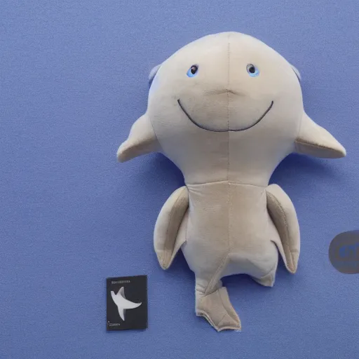 Image similar to a happy dolphin, plush doll, 8k