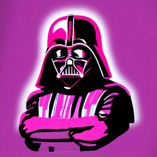 Prompt: pink Darth Vader