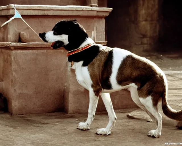 Prompt: Wishbone the dog in the Mahabharata