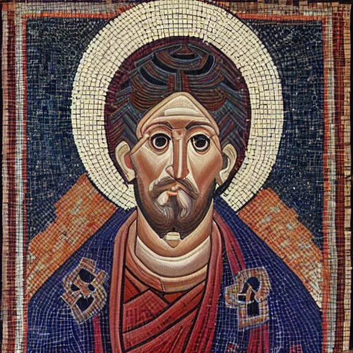 Prompt: portrait of shinzo abe as a byzantine mosaic as a saint, very realistic, very intricate, highly detailed, high quality, hd, 8 k, perfect face