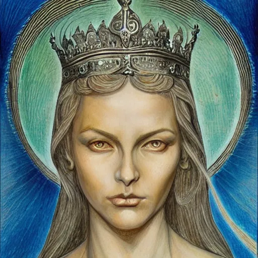 Image similar to jeanne d'arc in the style of william blake, terese nielsen, detailed, intricate, beautiful faces, steve argyle