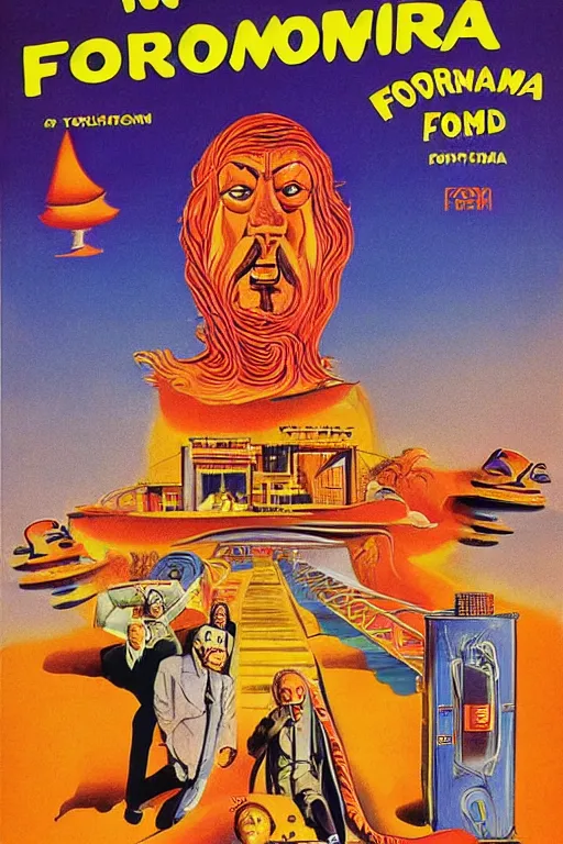 Prompt: poster for the 1 9 7 1 movie'formosa ', directed by federico fellini, starring donald sutherland and uncle aloysius, poster by ed roth and basil wolverton ), crisp