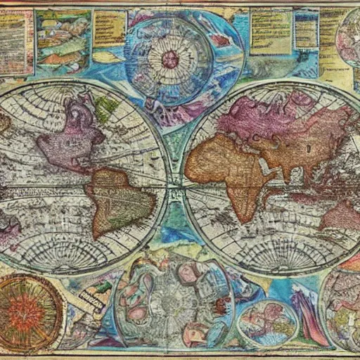 Image similar to ancient colorful map, labyrinth map, old paper