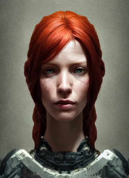 Prompt: biopunk lovecraft portrait of redhead, au naturel, hyper detailed, digital art, trending in artstation, cinematic lighting, studio quality, smooth render, unreal engine 5 rendered, octane rendered, art style by klimt and nixeu and ian sprigger and wlop and krenz cushart.