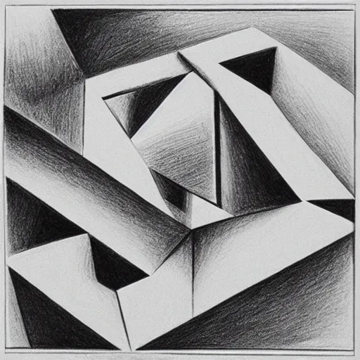 Prompt: impossible shapes, pencil art, mc escher