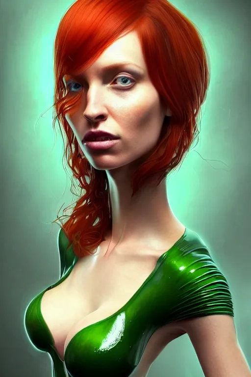 Prompt: epic professional digital art of stunningly gorgeous canadian female starship bartender redhead, green top, by leech hannigan, iris van herpen, artstation, cgsociety, wlop, epic, much wow, much detail, gorgeous, detailed, masterpiece