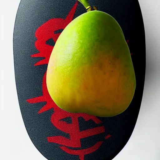 Image similar to photo of a mango with the head and arms of elon musk on it, highly detailed, extremely high quality, hd, 4 k, 8 k, professional photographer, 4 0 mp, lifelike, top - rated, award winning, cinematic, realistic, detailed lighting, detailed shadows, sharp, no blur, edited, corrected, trending