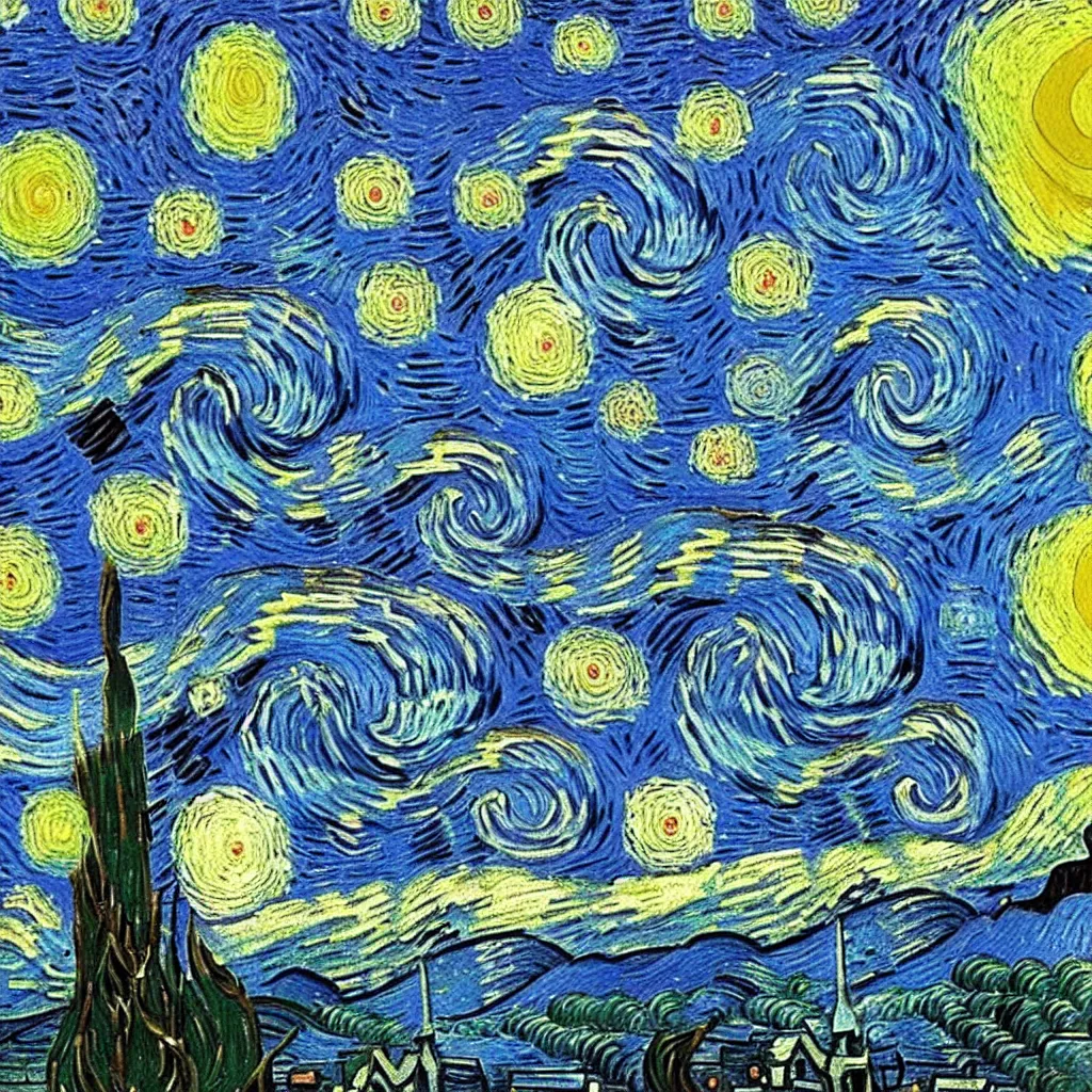 Prompt: a sending down from him who created the earth and the lofty heavens, overdetailed art, by van gogh, magic