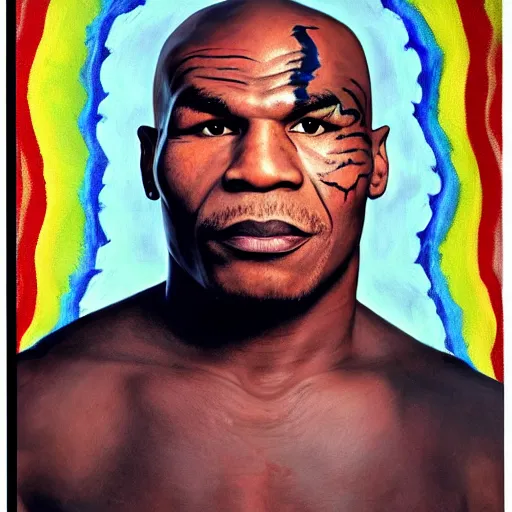 Prompt: mike tyson painted by ivan albright