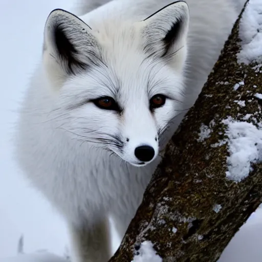 Image similar to cute white fox in the snow