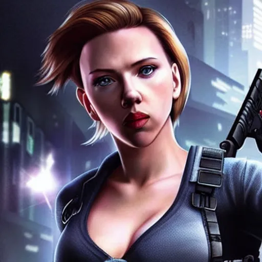 Image similar to Scarlett Johansson as Jill Valentine