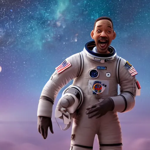 Prompt: will smith as a astronaut, claymation, 8 k, hyperdetalied, cgsociety,