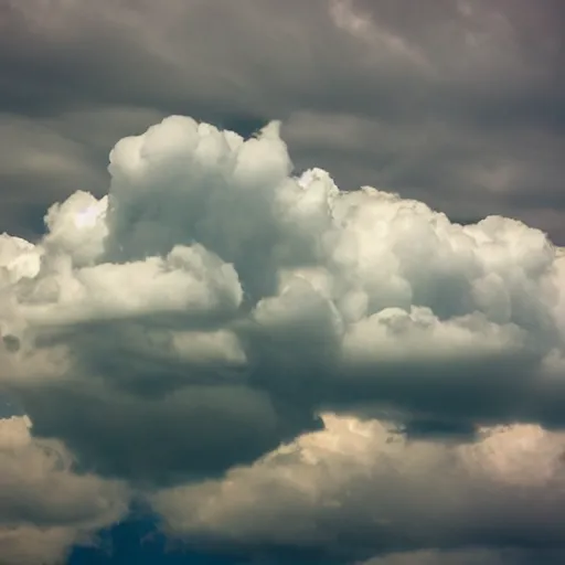 Prompt: clouds in the shape of a building