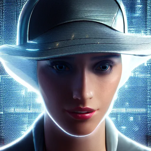 Image similar to a hat from the future, cyberpunk, highly detailed, epic lighting, hyper photorealism, 8 k