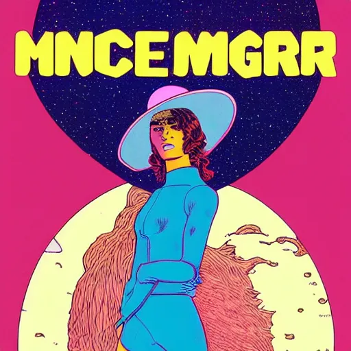 Image similar to kaia gerber retro minimalist portrait moebius starwatcher comic by jean giraud, 8 k