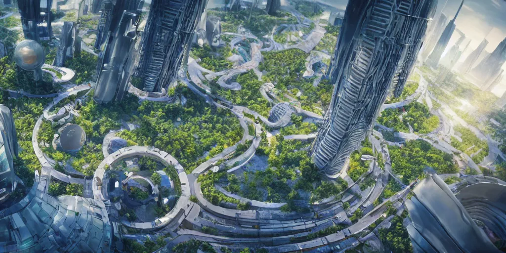 Prompt: Bustling photorealistic!!! utopian city reimagined by Max Hay, fisheye lens!!!, worms-eye view photography, trending on artstation, 4k, 8k, lens distortion, chromatic aberration, soft focus blur, photorealistic imagery, photorealistic details, intricate, highly detailed, artstation 3d, artstation render, artstation 3d render, 3d art, unreal engine 3d, octane 3d, blender 3d, 3d landscape