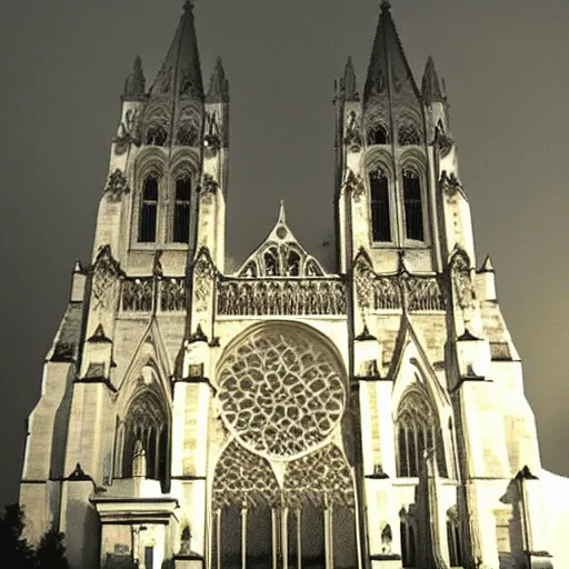 Prompt: gothic cathedral, etherial mist, scary