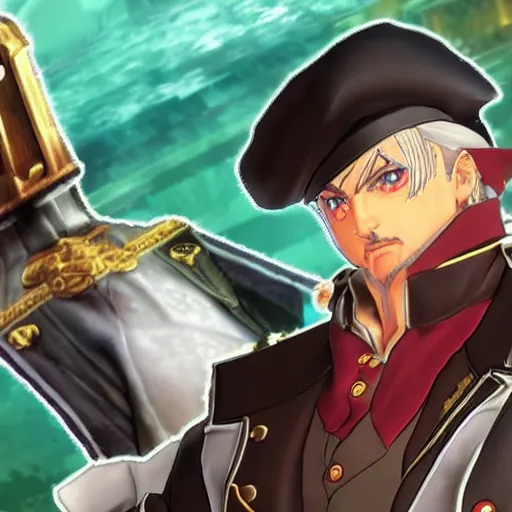 Image similar to alexander lukashenko as a character in guilty gear game.