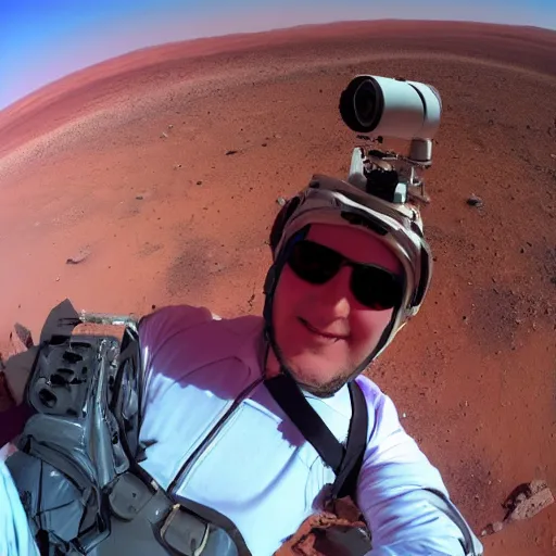 Image similar to selfie by Dmitry Rogozin on Mars