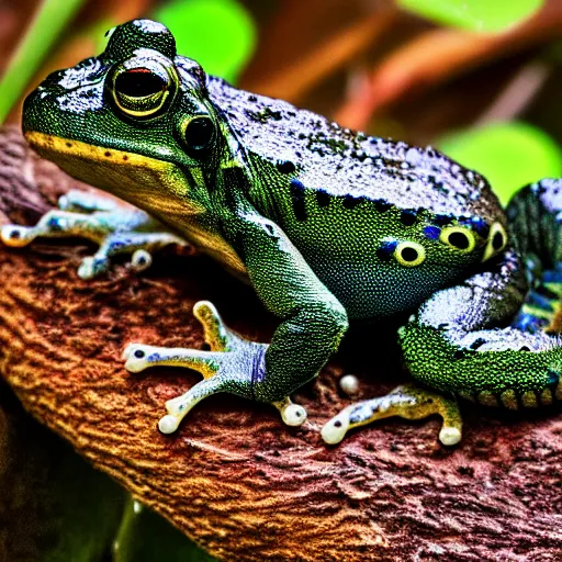 Prompt: amphibian connoisseur realistic hdr 8 k dramatic