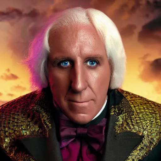 Image similar to portrait of ric flair as willy wonka in morrowind, fantasy, warcraft, warhammer, splash art, movie still, detailed face, photorealistic facial features, cinematic lighting, dramatic, octane render, long lens, shallow depth of field, bokeh, anamorphic lens flare, 8 k, hyper detailed, 3 5 mm film grain