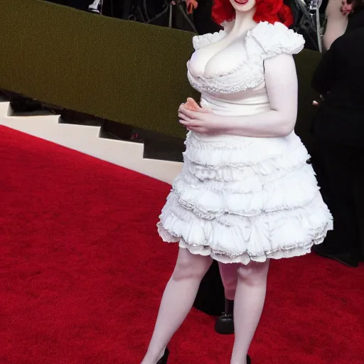 Image similar to christina hendricks in teddy with a can of whipped cream