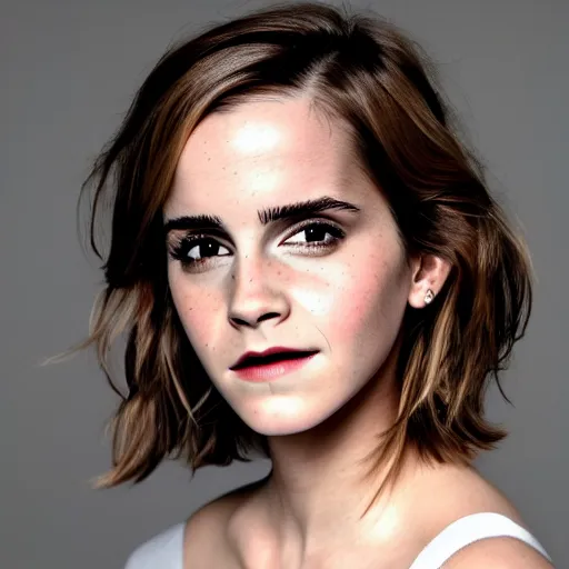 Image similar to emma watson posing for a portrait.