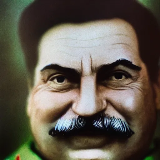 Image similar to closeup portrait, stalin as shrek!!! in a foggy swamp, natural light, sharp, detailed face, magazine, press, photo, steve mccurry, david lazar, canon, nikon, focus