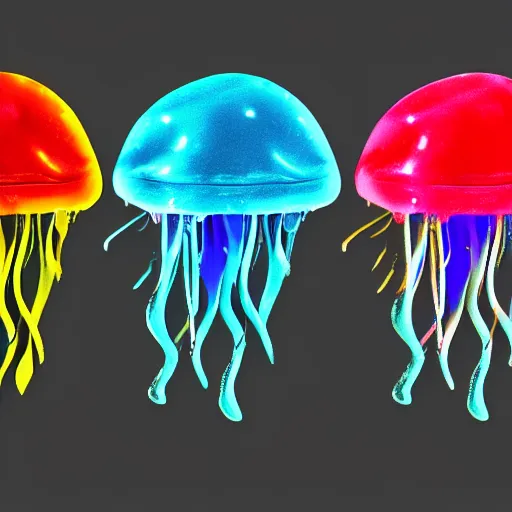 Image similar to hamburger mix jellyfish, cg, 8 k, sharp focus, style by andy warhol