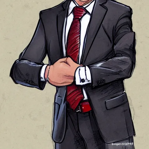 Image similar to Saul Goodman fixing his tie , accurate anatomy, accurate hands, highly detailed, digital art,