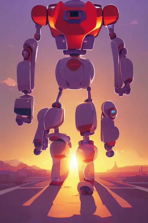 Image similar to metabots medabots medarotto medarot robot minimalist comics, behance hd by jesper ejsing, by rhads, makoto shinkai and lois van baarle, ilya kuvshinov, rossdraws global illumination ray tracing hdr radiating a glowing aura