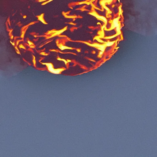 Prompt: digital image of a fire orb