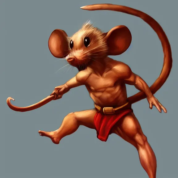Image similar to warrior mouse stretches for floating crystal, Digital Painting, trending on Artstation, Pose Study, ultra detailed, award winning