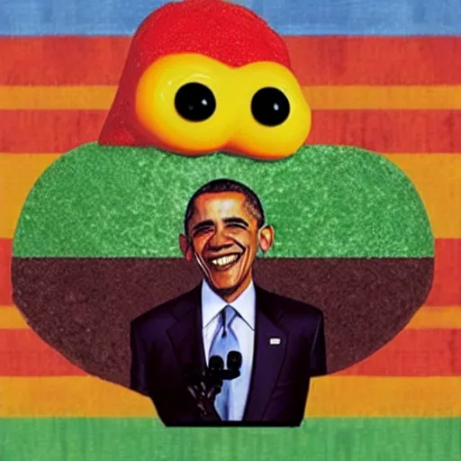 Image similar to Obama as a gummy bear