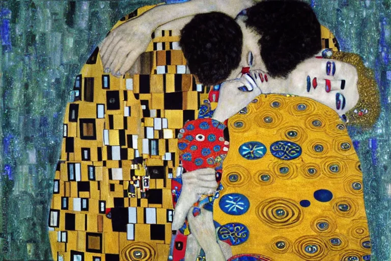 Image similar to gustav klimt vw beetle