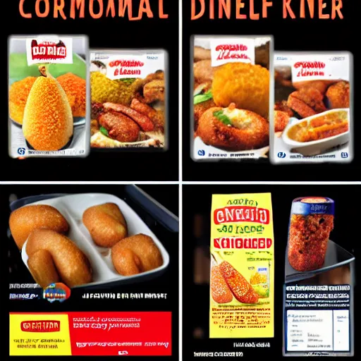 Image similar to advertisement for corndog dinner meal kits