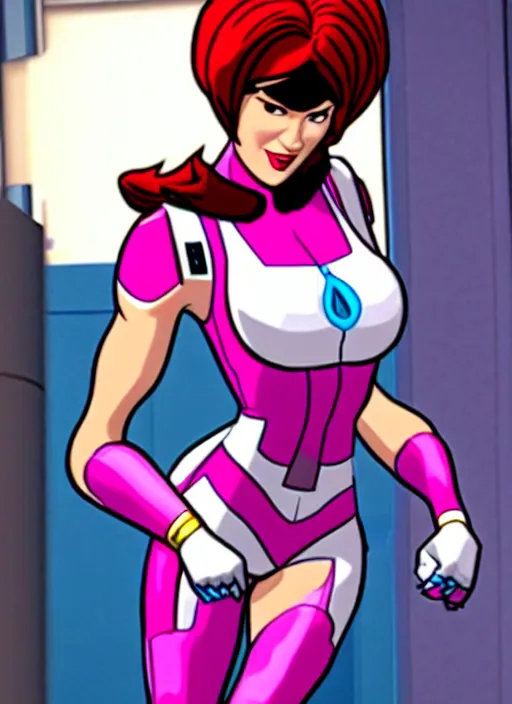 Image similar to The Transformer Arcee as Helen Parr in Paciric Rim