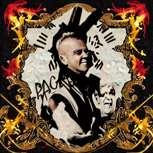 Prompt: paulie walnuts satanic black magic t