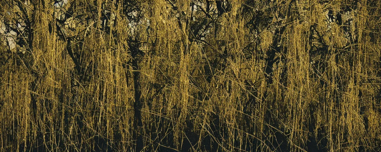 Prompt: meadow of spaghetti growing on trees, canon 5 0 mm, cinematic lighting, photography, retro, film, kodachrome