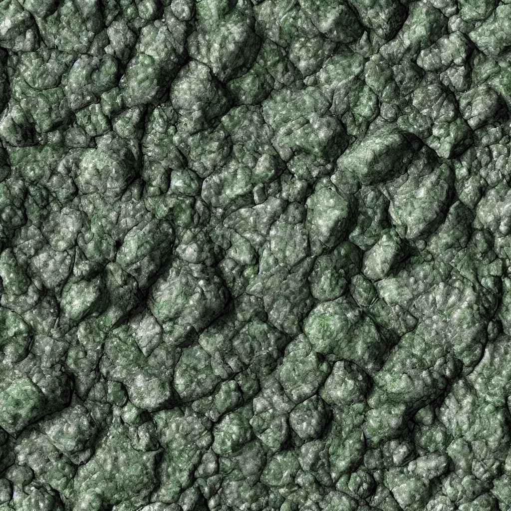 Image similar to long green crystals sticking out of the rock surface, detailed ground terrain albedo texture, flat, 2 d texture, seamless