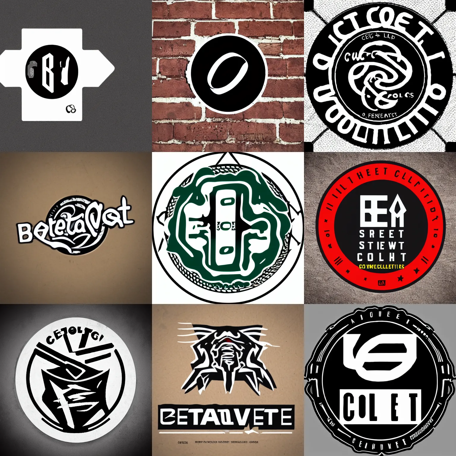 Prompt: logo of beta collective street wear logo