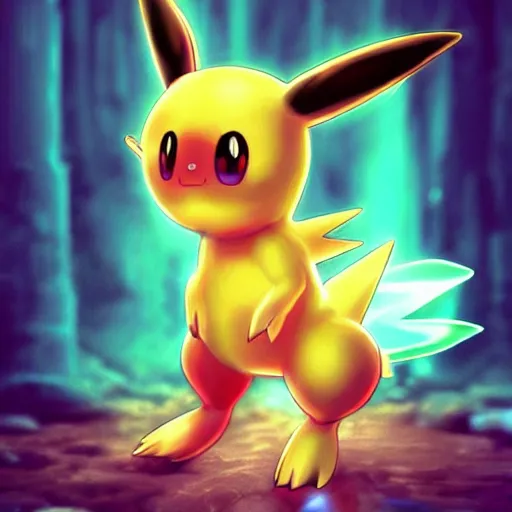 Image similar to cute portrait of shiny pokemon karrablast digital art, cinematic shot, dramatic lighting, ultra detailed