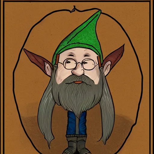 Image similar to Portrait of a gnome called Eldon, who is a young wizard that studied at the School of Abjuration.