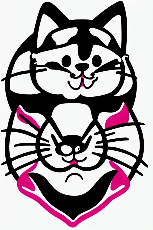 Image similar to Portrait of a cat that is a sumo wrestler, sticker, colorful, illustration, highly detailed, simple, smooth and clean vector curves, no jagged lines, vector art, smooth